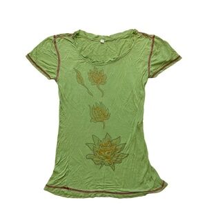vintage y2k freen boho / hippie / fairy style top < 3